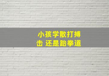 小孩学散打搏击 还是跆拳道